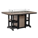 Garden Classic 44" x 72" Rectangular Fire Table Dining Height