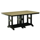 [GCIT4472DBK] Garden Classic 44&quot; x 72&quot; Rectangular Table Dining Height (Black Base &amp; Top)