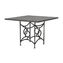 Superstone 42&quot; Square Dining Top &amp; Trestle Dining Base (#28 Dove Gray/Slate Gray)