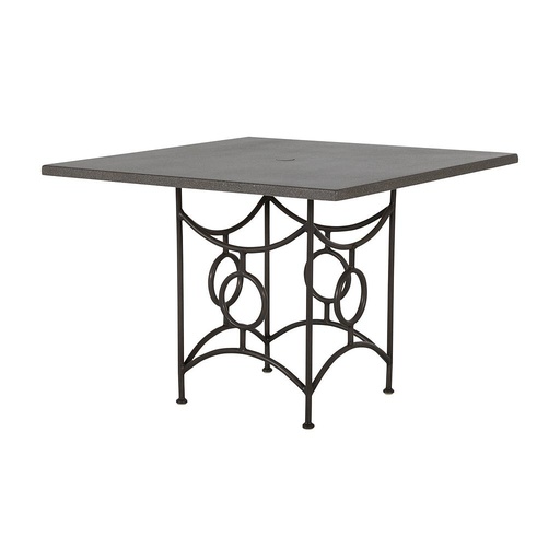 Superstone 42&quot; Square Dining Top(w/ hole) &amp; Trestle Dining Base