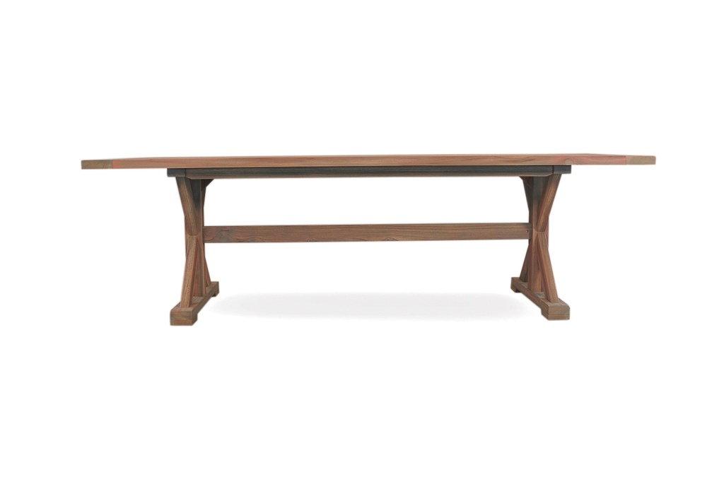 Universal Teak 100” Rectangular Dining Table 
Trestle Base
