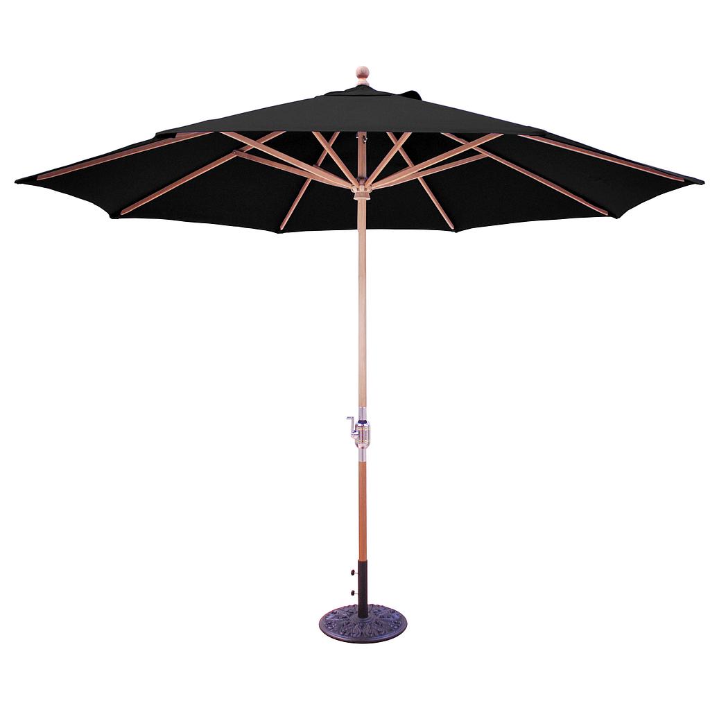 587 -11' Crank Lift Teak Umbrella