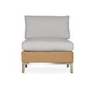 [203053071-NW] Elements Armless Lounge Chair with Loom Back (Antique White, No Cushion, No Welt)