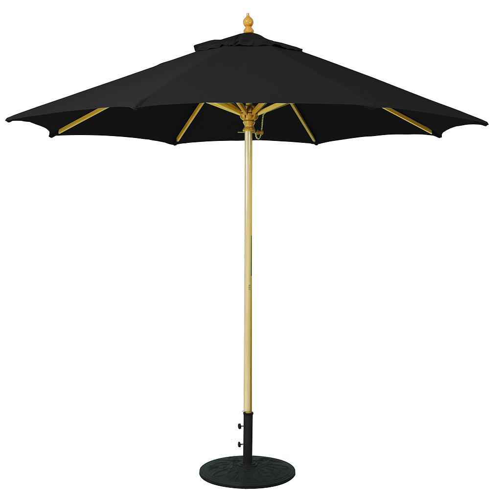 136 - 9' Single Pole Wood Umbrella