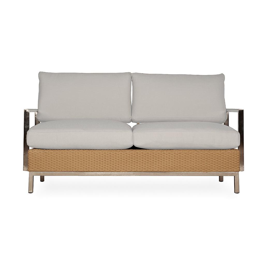 Elements Settee with Stainless Steel Arms & Back