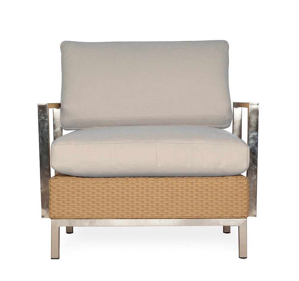Elements Lounge Chair with Stainless Steel Arms & Back