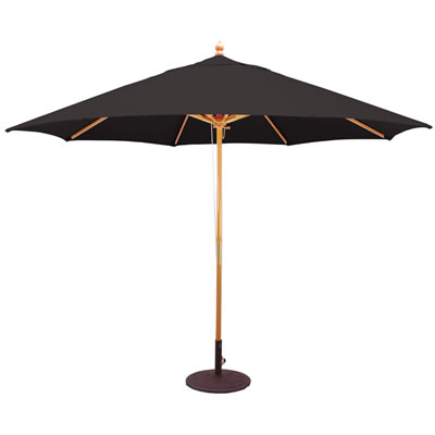 183 - 11' Four Pulley Lift Wood Umbrella