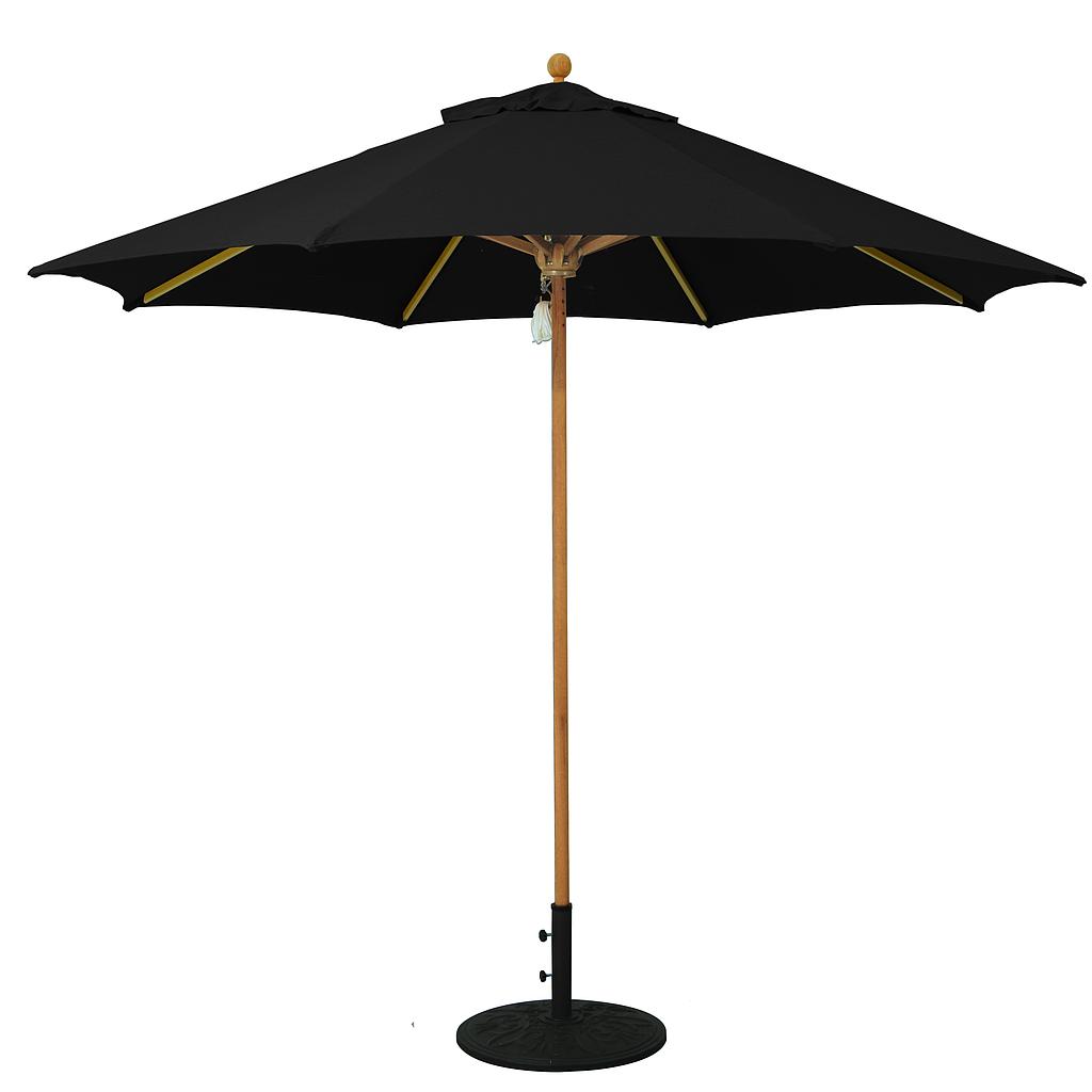 532 - 9' Four Pulley Lift Teak Umbrella
