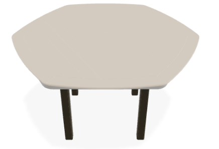 62" Hexagonal Balcony Height Table