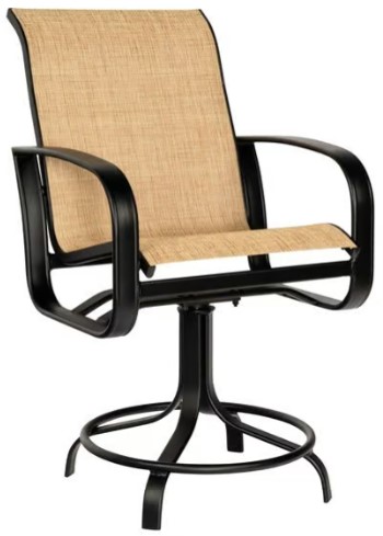 Cayman Isle Sling Swivel Counter Stool