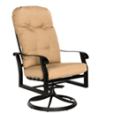 Cortland Cushion High Back Swivel Rocking Dining Arm Chair