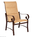 Belden Padded Sling High Back Dining Arm Chair