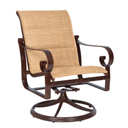 Belden Padded Sling High Back Dining Arm Chair
