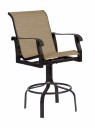 Cortland Padded Sling Swivel Bar Stool