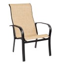 Fremont Sling High Back Dining Arm Chair - Stackable