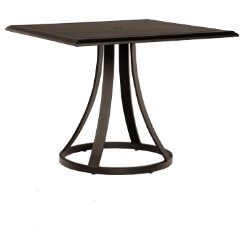 Solid Cast Top 36" Square Bar Height Table with Mainstreet Base