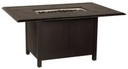Solid Cast 42" x 60" Rectangular Bar Height Fire Table