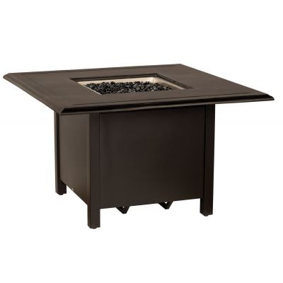 Solid Cast Top Square Counter Height Umbrella Table with Mainstreet Base