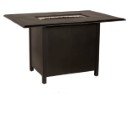 Solid Cast Top 42" x 60" Rectangular Chat Height Fire Table