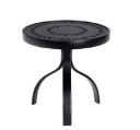Deluxe Aluminum 18” Round End Table with Trellis Top