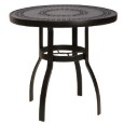 Deluxe Aluminum 30″ Round Dining Table with Trellis Top