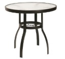 Deluxe Aluminum 30″ Round Dining Table with Acrylic Top