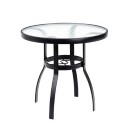 Deluxe Aluminum 30″ Round Dining Table with Acrylic Top