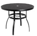 Aluminum Deluxe 36" Round Umbrella Table with Acrylic Top
