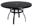Aluminum Deluxe 48" Round Umbrella Table with Acrylic Top