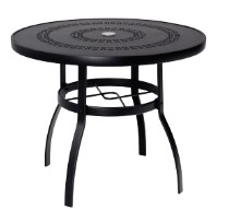 Aluminum Deluxe 36&quot; Round Umbrella Table with Trellis Top