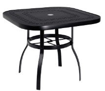 Aluminum Deluxe 36&quot; Square Umbrella Table with Trellis Top