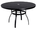 [820148A-81] Aluminum Deluxe 48&quot; Round Umbrella Table with Trellis Top (Aztec Bronze)