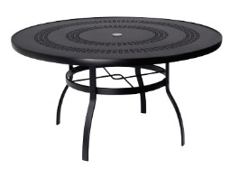 Aluminum Deluxe 54" Round Umbrella Table with Trellis Top