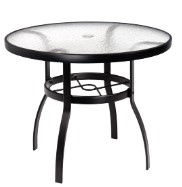 Aluminum Deluxe 36" Round Umbrella Table with Acrylic Top