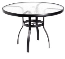 Aluminum Deluxe 42" Round Umbrella Table with Acrylic Top