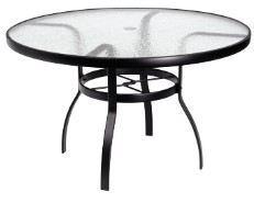 Aluminum Deluxe 48" Round Umbrella Table with Acrylic Top
