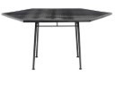 Iron 48" x 30" Rectangular Umbrella Table with Solid Iron Top and Universal Base