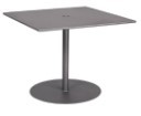 Iron 36" Round Umbrella Table with Solid Iron Top and Universal Base