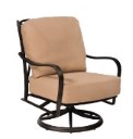 Apollo Swivel Rocking Dining Arm Chair with Optional Cushion