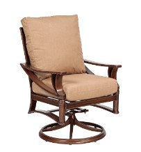 Arkadia Cushion Swivel Rocking Dining Arm Chair