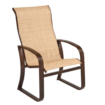 Cayman Isle Padded Sling High Back Dining Arm Chair
