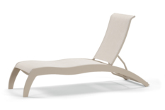 Dune MGP Sling Stacking Armless Chaise w/ Wheels