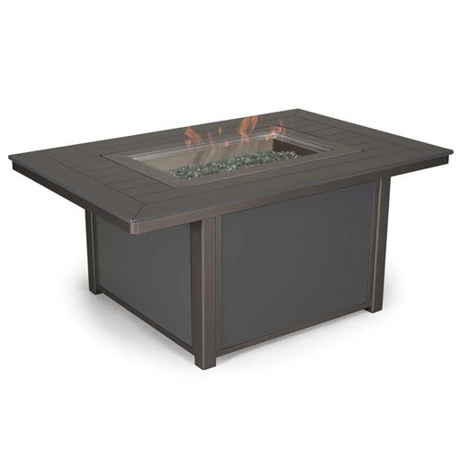 Marine Grade Polymer 36" x 54" Rectangular MGP Top Fire Table