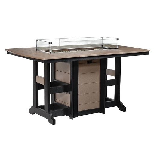 Garden Classic 44" x 72" Rectangular Fire Table Bar Height