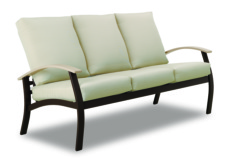 Belle Isle Cushion Three-Seat Sofa w/ Polymer Accents