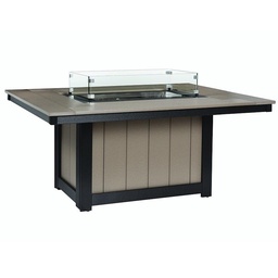 Donoma 42&quot; x 54&quot; Rectangular Fire Bar Table