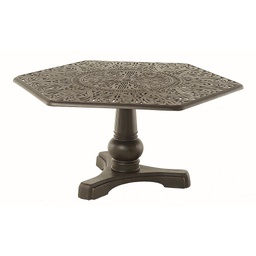 [18067] Tuscany Hexagonal Inlaid Lazy Susan Table