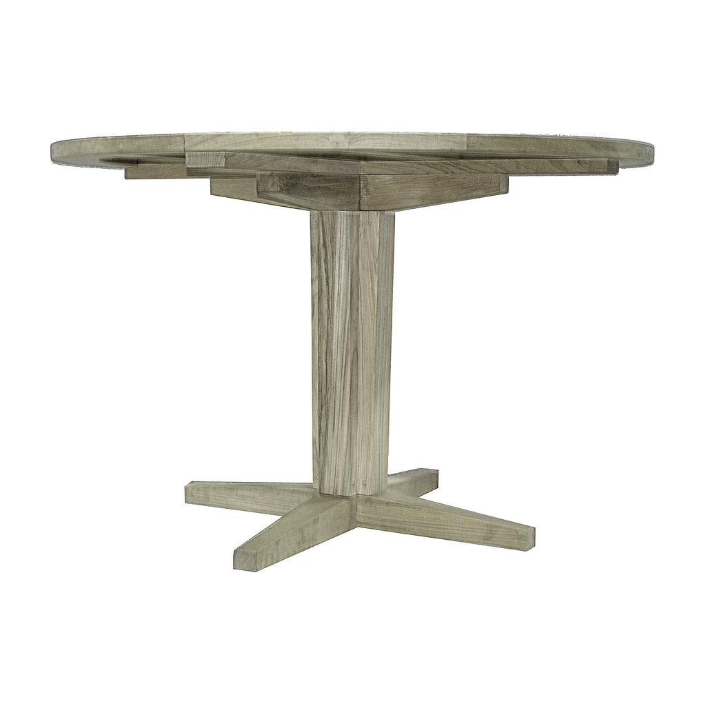 Club Teak 48" Round Pedestal Dining Table