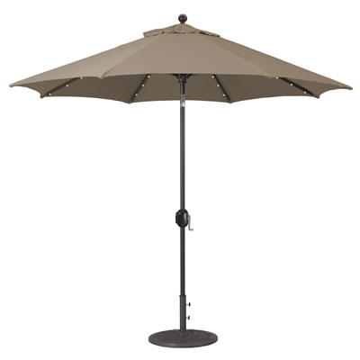 936 - 9' Autotilt Aluminum Umbrella with LED Lights