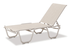 Gardenella Sling Four-Position Lay-Flat Stacking Armless Chaise